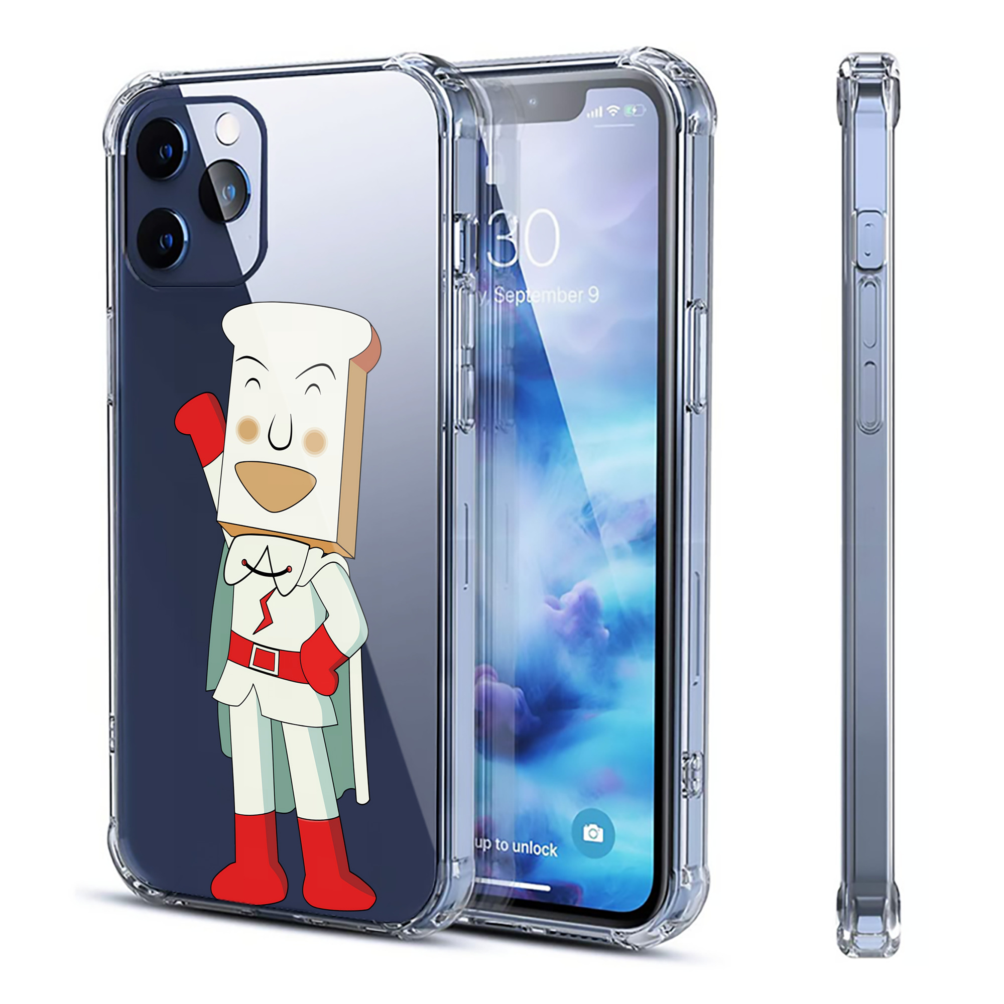 （画像用） アンパンマン Anpanman 【iPhone 12シリーズ対応】透明スマホケース（クリアソフトケース）